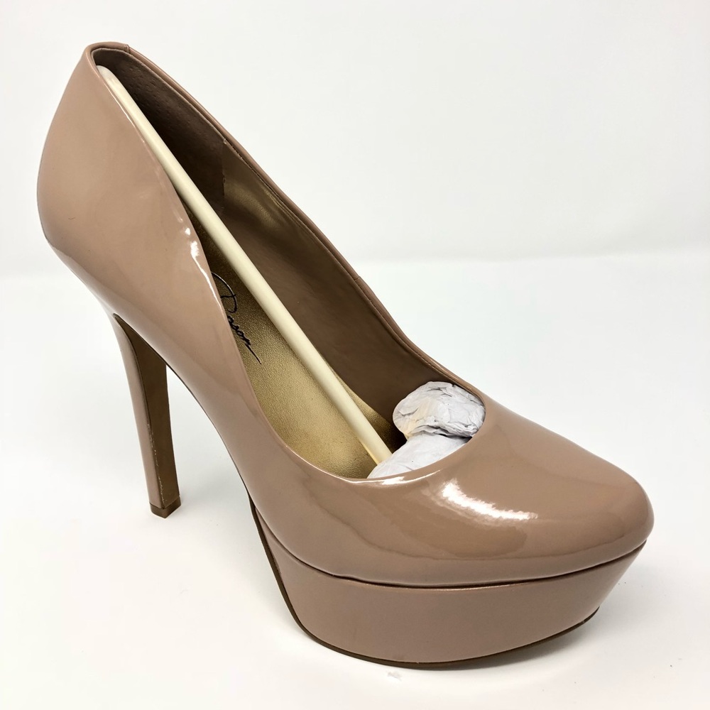 Jessica Simpson Powder Blush Patent Heel Pumps 10